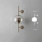 Golden Orb Modern Glass Wall Sconce Light Fixture