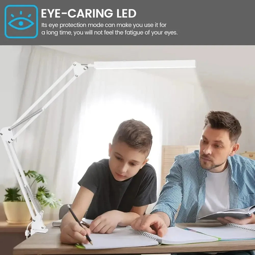 FlexiBright 10W Clamp LED Desk Lamp - Dimmable Light