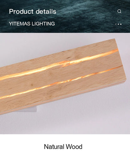 Nordic Wood LED Wall Sconce - Modern Rustic Charm