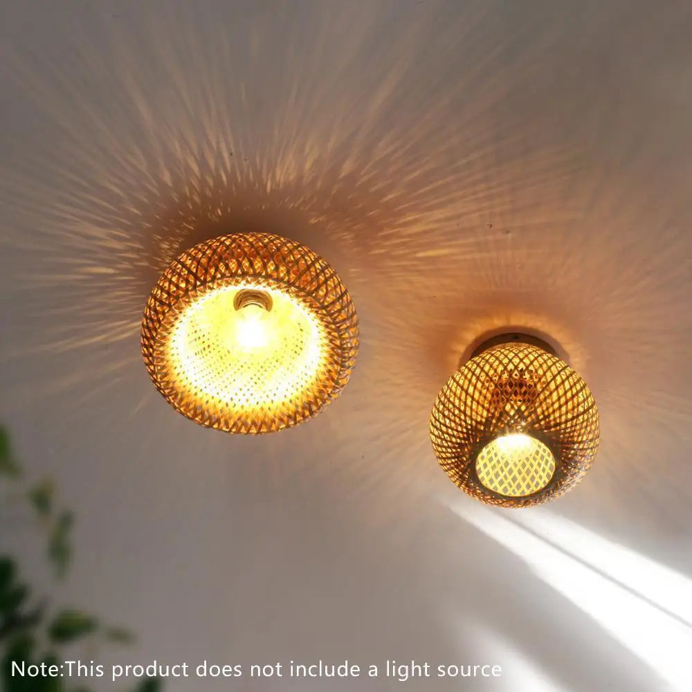 Woven Bamboo Ceiling Light