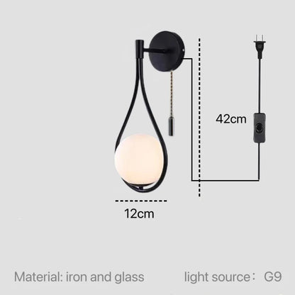 Nordic Glow Plug-In Wall Sconce Light