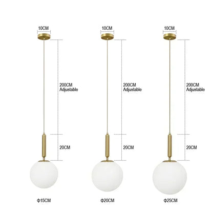 Modern Chandelier Glass Ball LED Pendant Lights