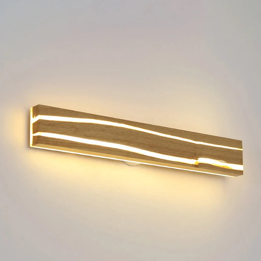 Nordic Wood LED Wall Sconce - Modern Rustic Charm