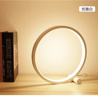 GlowRing Touch LED Desk Lamp - Modern Minimalist