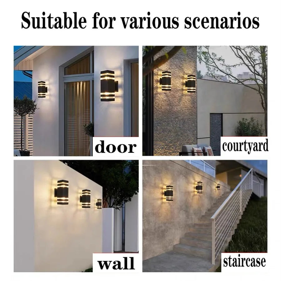 TriColor LED Outdoor Wall Light - IP65 Waterproof
