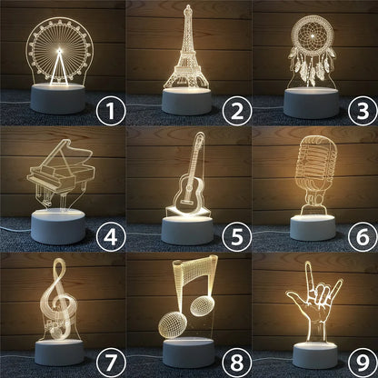 Cartoon 3D LED Lamp