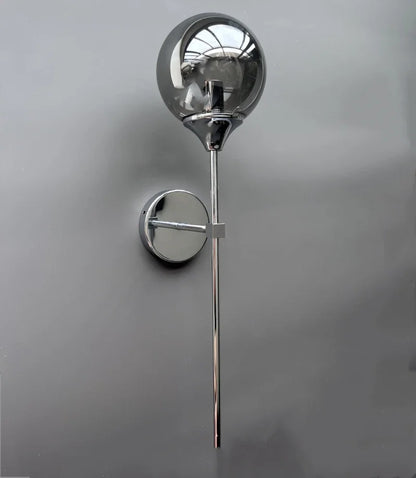 Gold Aura Round Glass Wall Sconce - Nordic Style