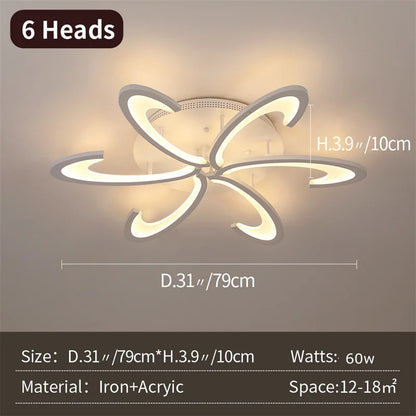 Acrylic LED Ceiling Light, Dimmable with Remote