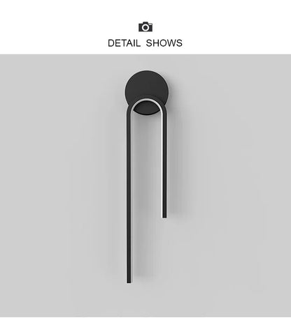 Minimalist Black LED Bedside Wall Sconce