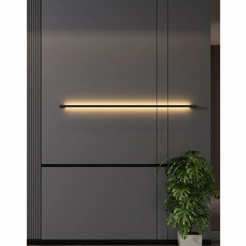 Black Strip Wall Lamp - Modern Bar Shape Lighting