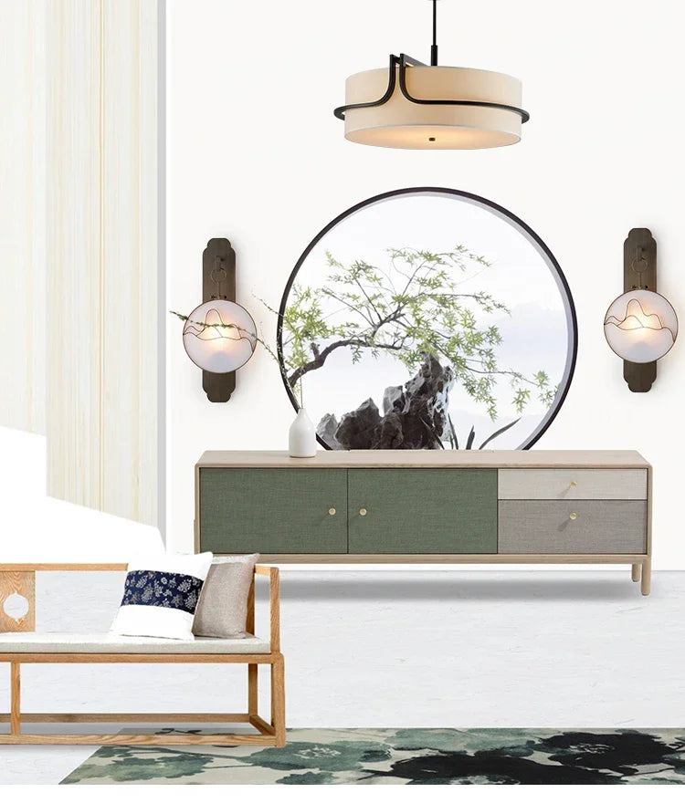 Fabric Shade Chandelier