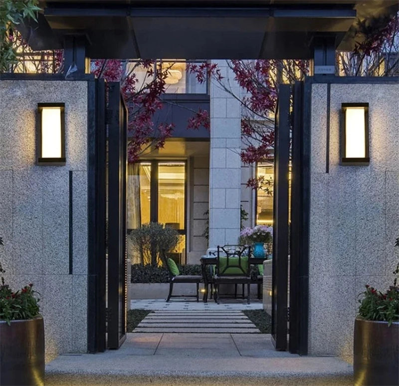 Modern Black LED Outdoor Wall Sconce