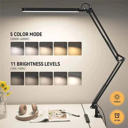FlexiBright 10W Clamp LED Desk Lamp - Dimmable Light