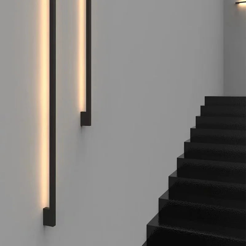 Black Strip Wall Lamp - Modern Bar Shape Lighting