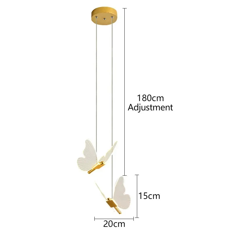 Gold Butterfly LED Pendant