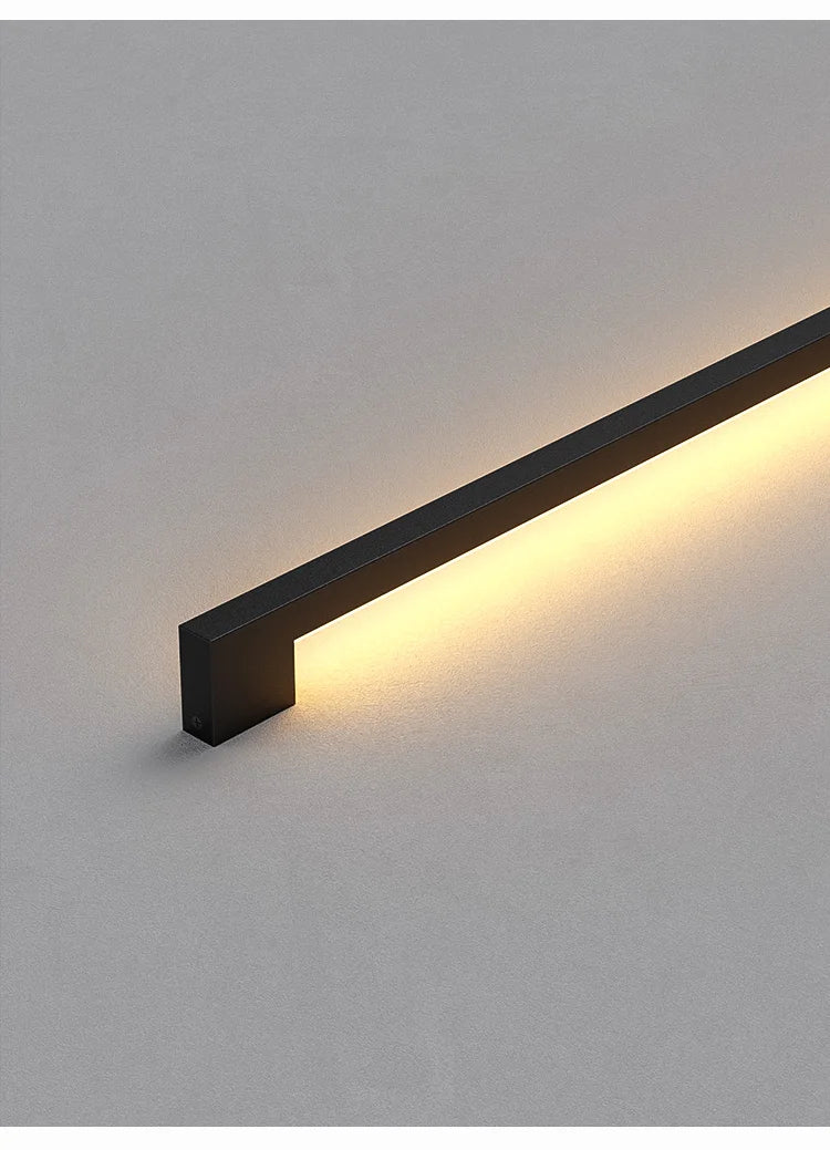 Black Strip Wall Lamp - Modern Bar Shape Lighting