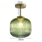 Retro Luxe Striped Lantern Ceiling Light Fixture