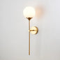 Gold Aura Round Glass Wall Sconce - Nordic Style
