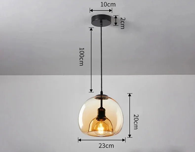 AmberGlow Modern LED Pendant Light Fixtures