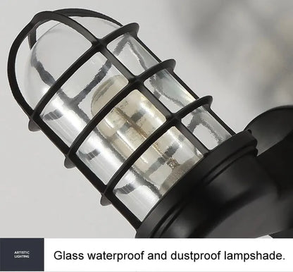 Rustic Glow: Outdoor Waterproof Wall Lamp