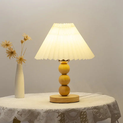 Nordic Glow: Minimalist Wooden Desk Lamp