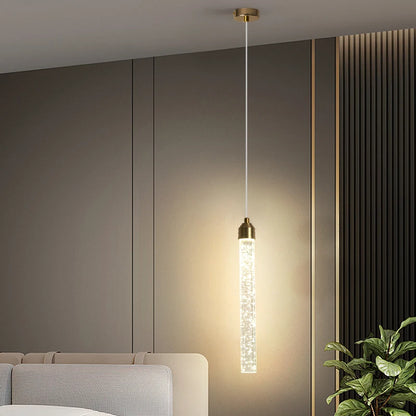 Radiant Luxe Crystal Pendant with Gold Accents