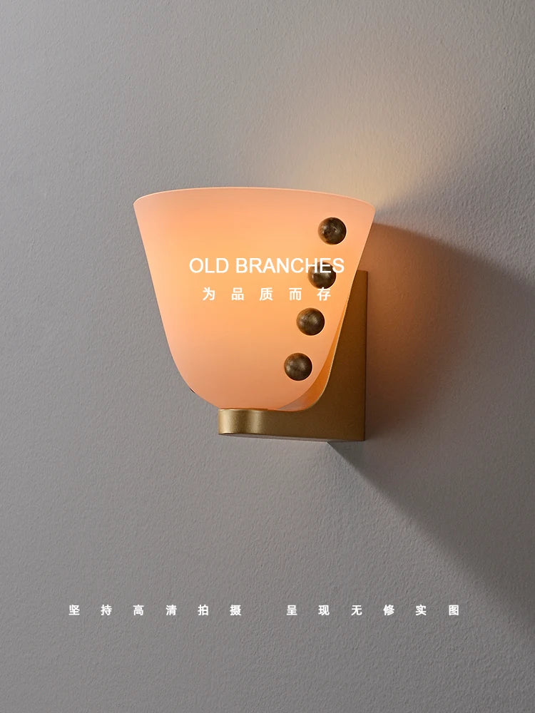 Chic Glass Bloom Wall Sconce - Pink & Green Delight