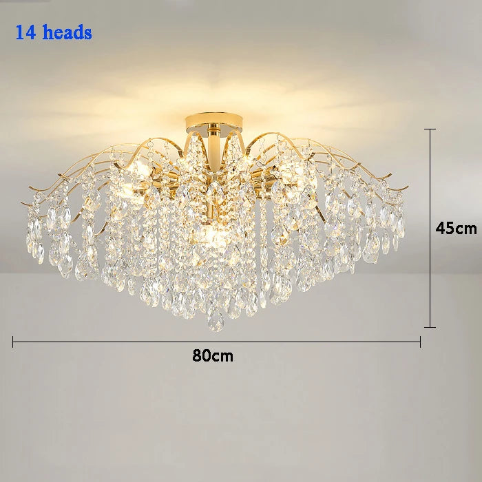 Gold Crystal Chandelier