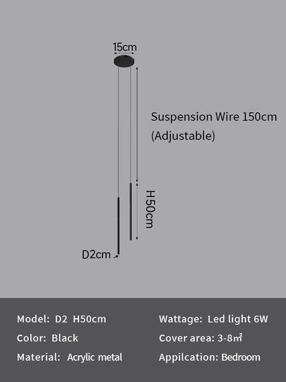 LED Bedside Chandelier Lights