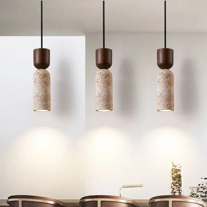 Wabi-Sabi Stone Bedside Pendant