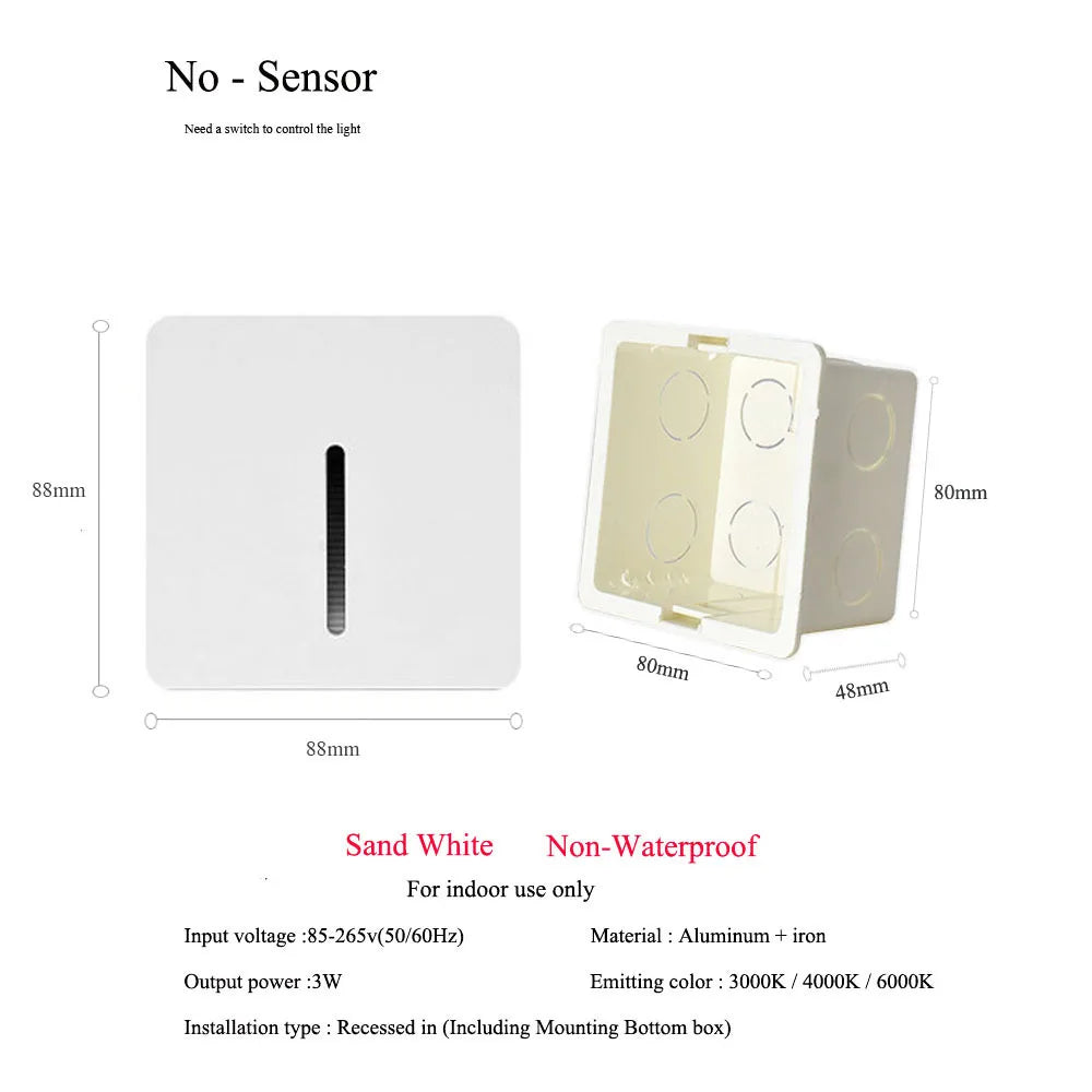PIR Step Light: Smart Wall Sconce for Home Safety