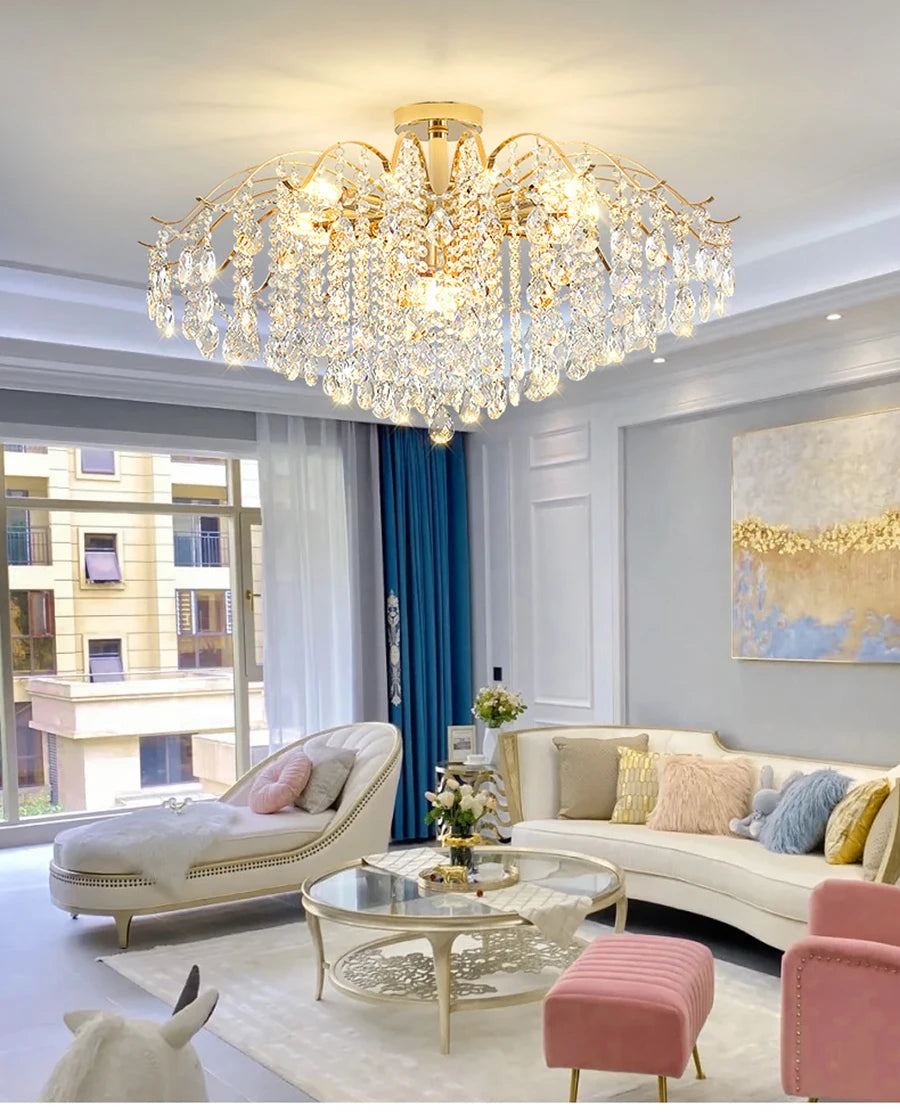Gold Crystal Chandelier