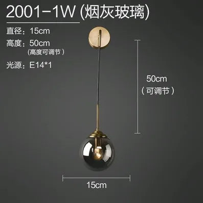 Golden Orb Wall Sconce