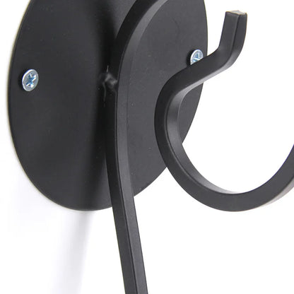 Retro Iron Torch Wall Sconce Candle Holder