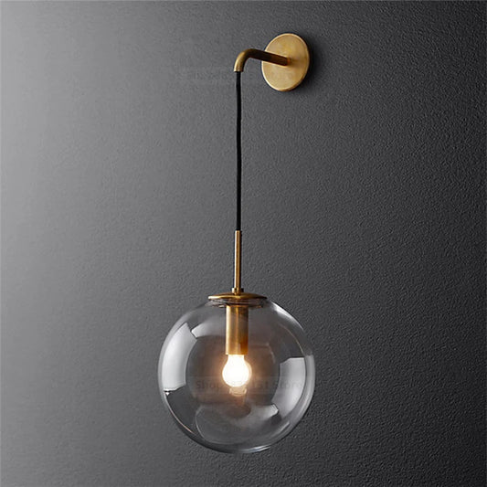 Nordic Modern Vintage Wall Lamps LED Glass Ball