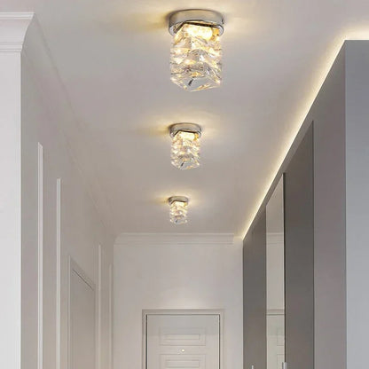 Crystal Round Double Layer Chandelier