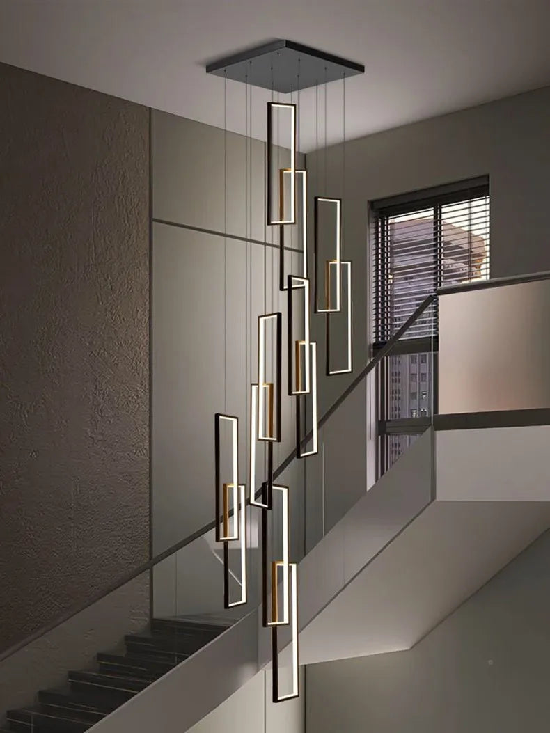 Modern Rectangle LED Pendant Light Living Room
