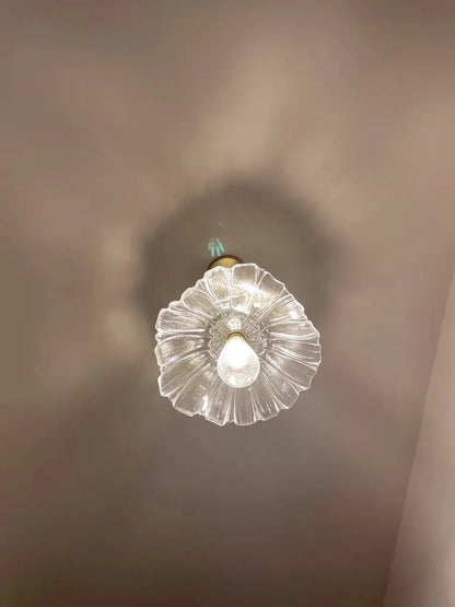 IWHD Nordic Vintage Copper Glass LED Pendant Light Fixtures