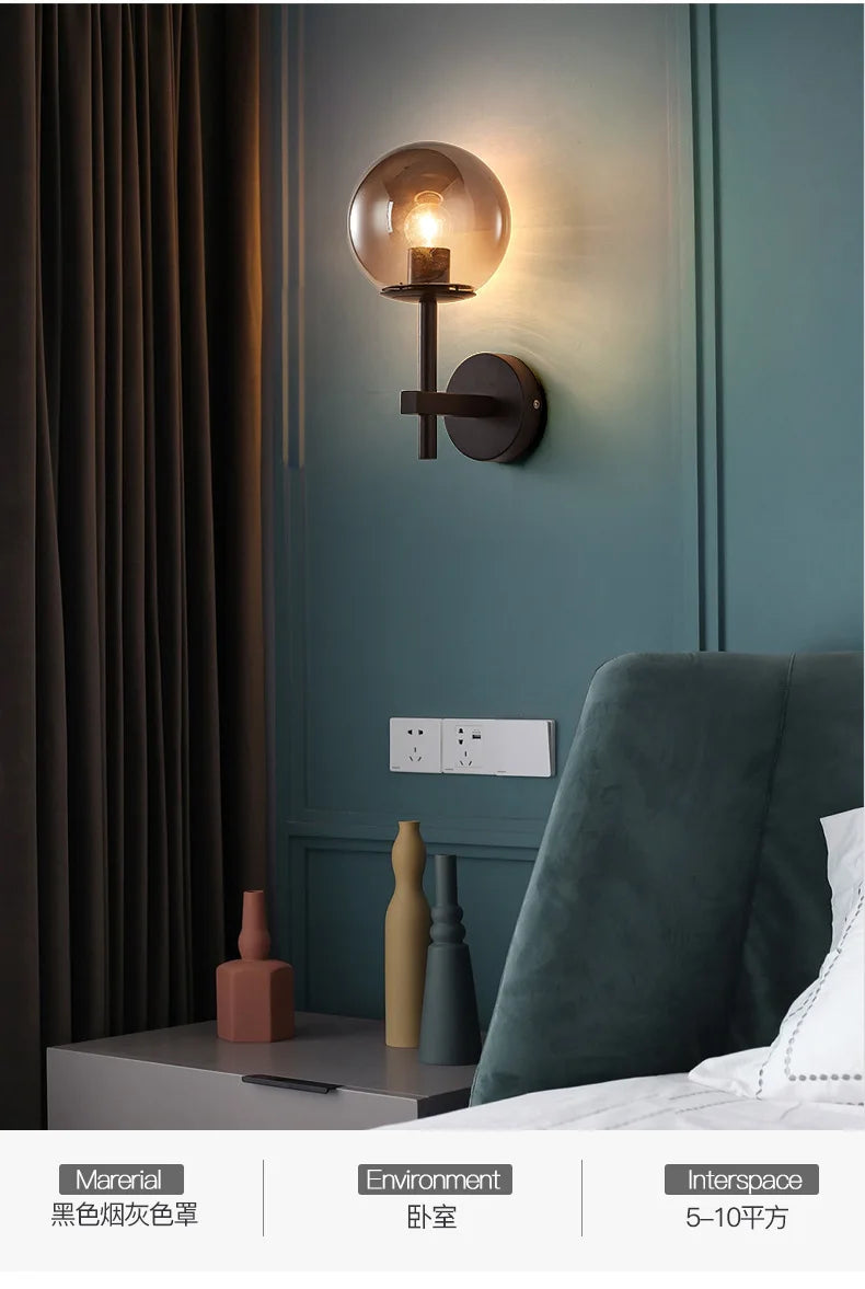 Nordic Glow: Sphere LED Wall Sconce Light