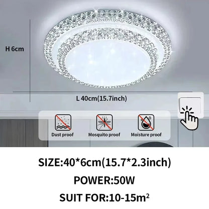 LustreGlow Simple LED Ceiling Chandelier