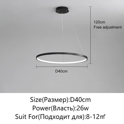 Round LED Ring Pendant