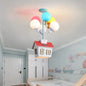 Colorful Balloon LED Wood Ceiling Light