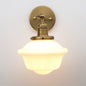 Rustic Vintage Wall Sconce with Milk Glass Shade