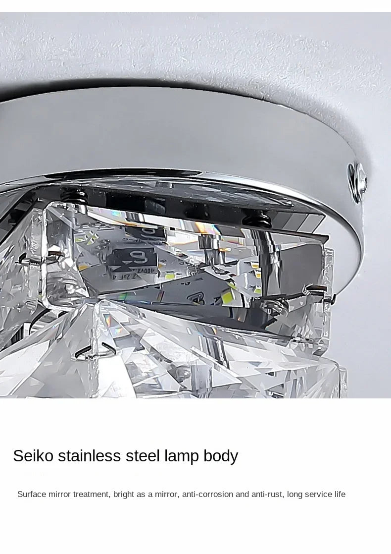 Crystal Round Double Layer Chandelier