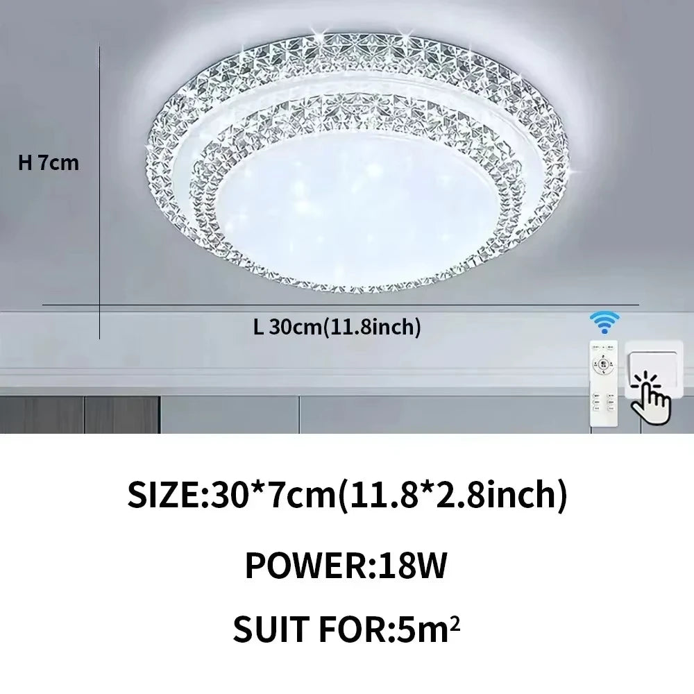 LustreGlow Simple LED Ceiling Chandelier