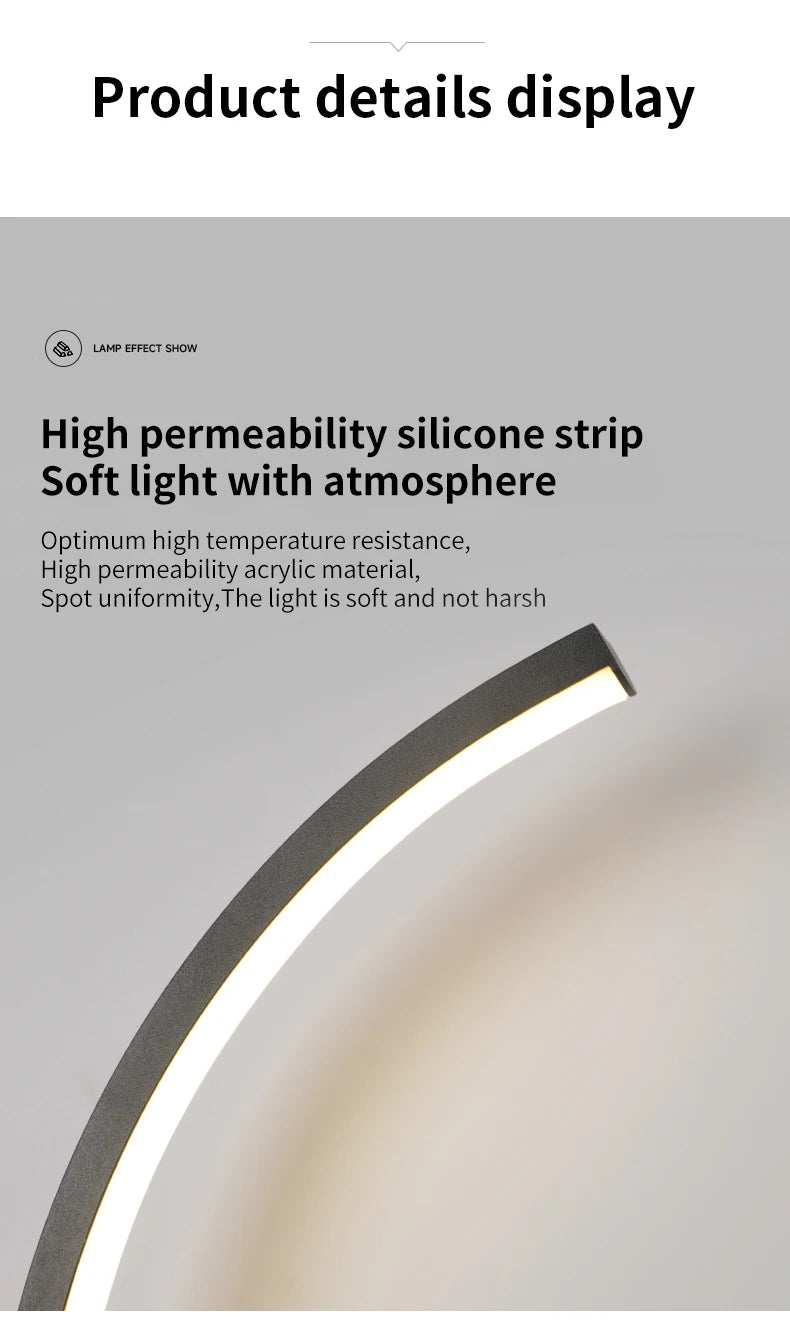 Sleek C-Shape LED Wall Lamp - Modern Minimalist Design