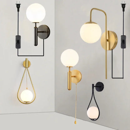 Nordic Glow Plug-In Wall Sconce Light