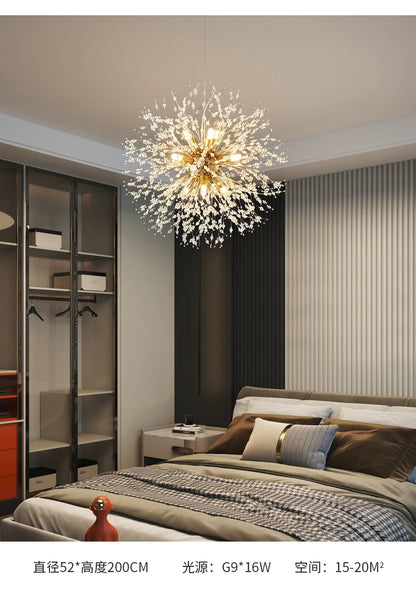 Dandelion Crystal LED Pendant