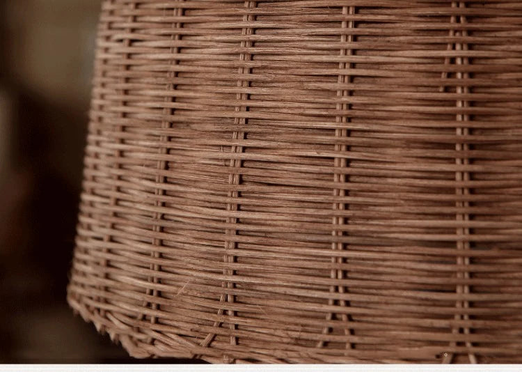 New Rattan Ceiling Chandelier Restaurant Retro Style Bar