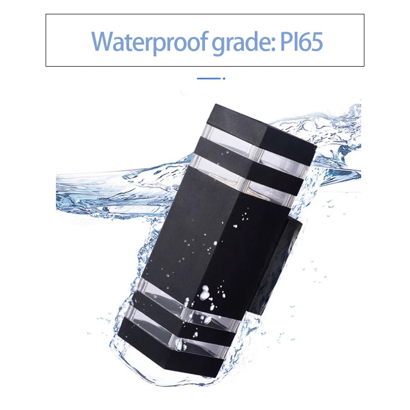 TriColor LED Outdoor Wall Light - IP65 Waterproof